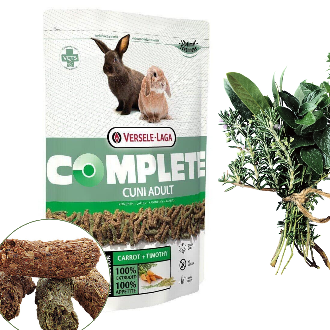 Grass pellets top for rabbits