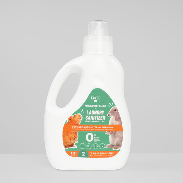 kavee laundry sanitizer bottle on grey background