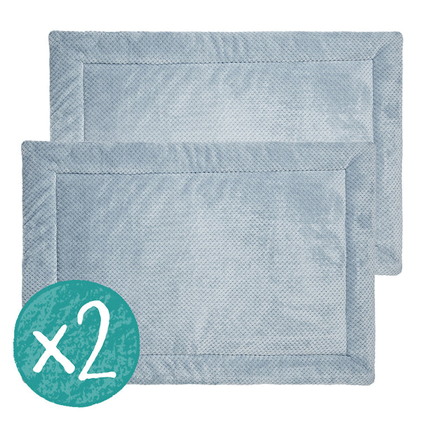 Set of 2 Fleece Liners | Dusky Blue | Plush Bedding