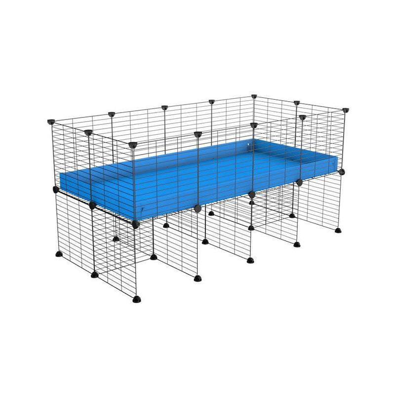 a 4x2 CC cage for guinea pigs with a stand blue correx and 9x9 grids sold in Uk by kavee