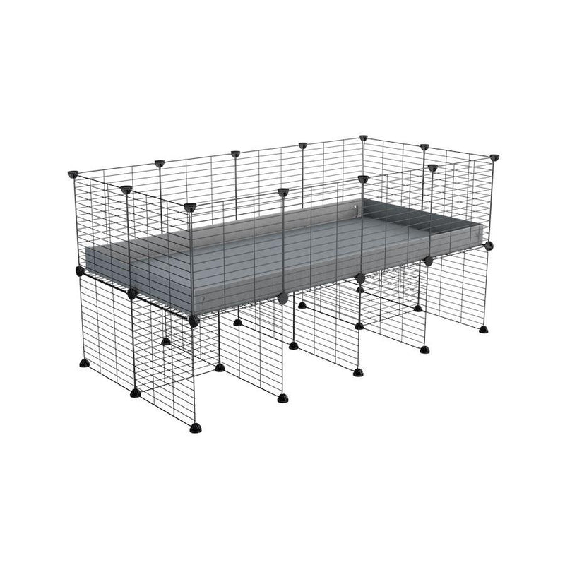 a 4x2 CC cage for guinea pigs with a stand grey correx and 9x9 grids sold in Uk by kavee