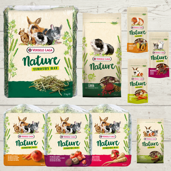 Guinea pig starter kit - Bundle of food pellets, hay, snacks & treats kavee versele laga nature