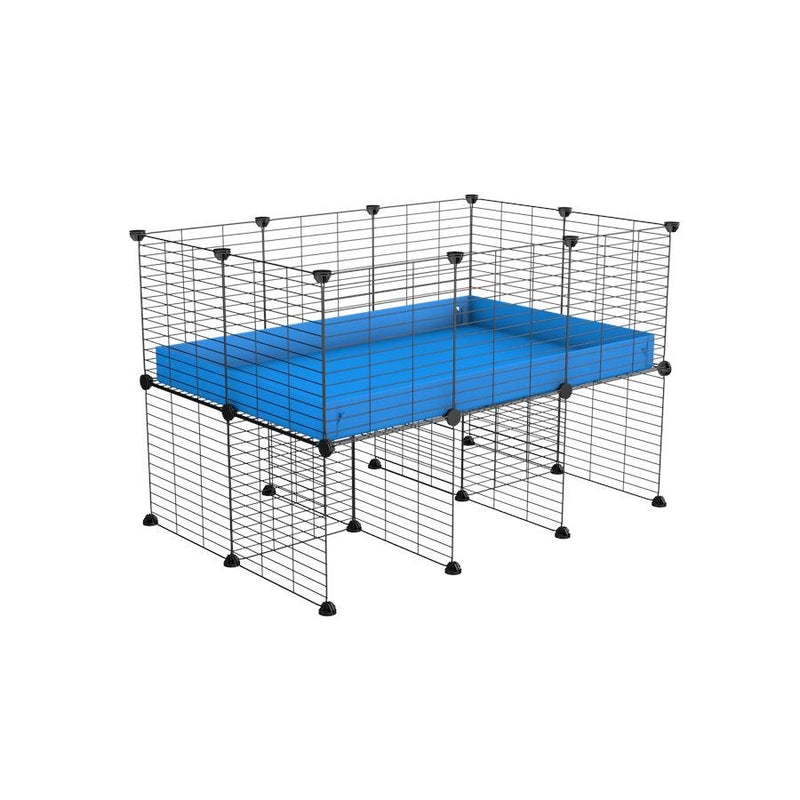 a 3x2 CC cage for guinea pigs with a stand blue correx and 9x9 grids sold in Uk by kavee