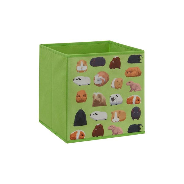 cube storage box for C&C cage kavee guinea pig pattern green UK