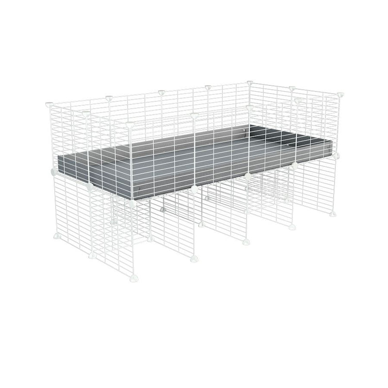 a 4x2 CC cage for guinea pigs with a stand grey correx and 9x9 white C&C grids sold in Uk by kavee