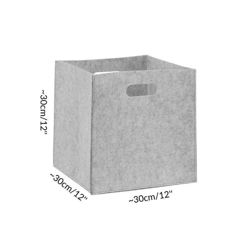 Dimensions of one felt storage box cube for guinea pig C&C cage grey Kavee