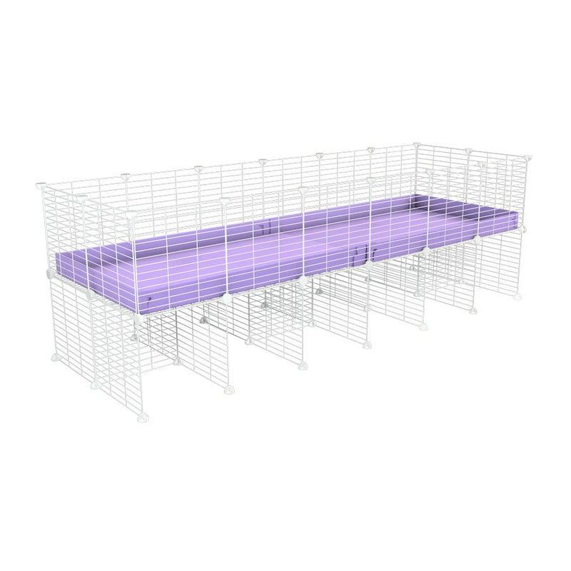 a 6x2 CC cage for guinea pigs with a stand purple lilac pastel correx and 9x9 white grids sold in Uk by kavee