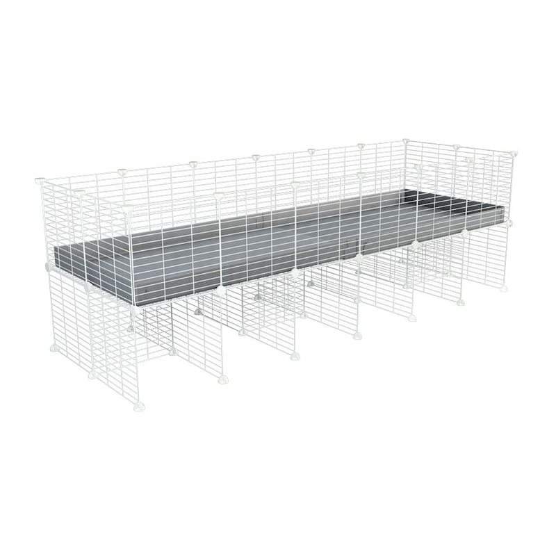 a 6x2 CC cage for guinea pigs with a stand grey correx and 9x9 white C&C grids sold in Uk by kavee