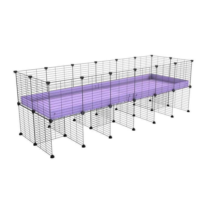a 6x2 CC cage for guinea pigs with a stand purple lilac pastel correx and 9x9 grids sold in Uk by kavee