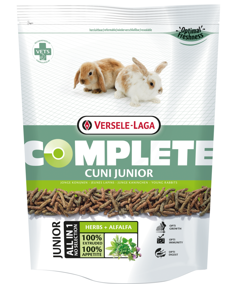 Young Junior Rabbit Food pellets kibble grain-free Complete Versele Laga