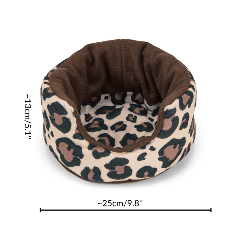 Dimensions of a guinea pig sofa bed cuddle cup leopard pattern