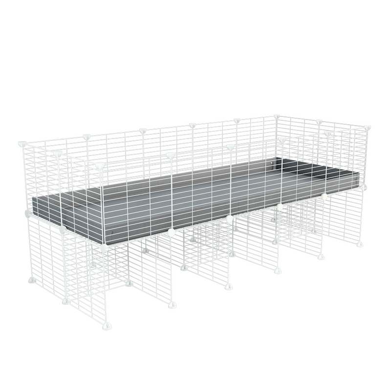 a 5x2 CC cage for guinea pigs with a stand grey correx and small hole size white C&C grids sold in Uk by kavee