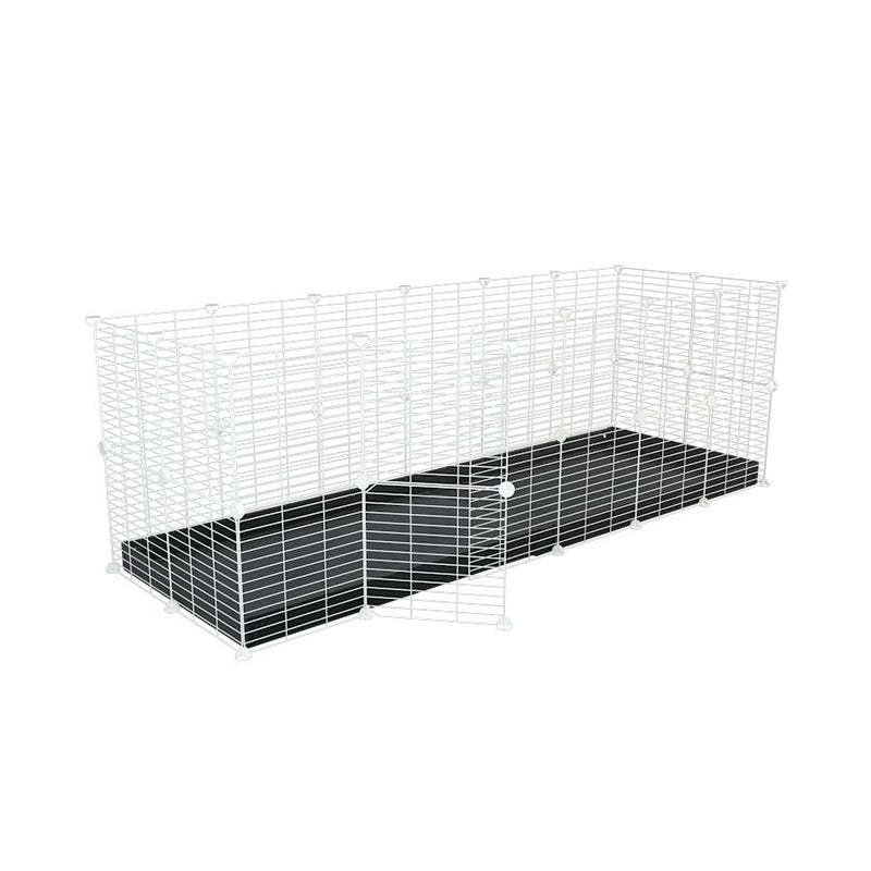 A 6x2 C and C rabbit cage with safe baby proof white CC grids black coroplast by kavee UK
