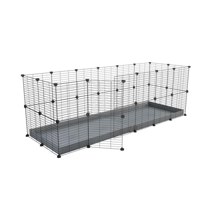 A 6x2 C and C rabbit cage with safe small size baby grids and grey coroplast by kavee UK