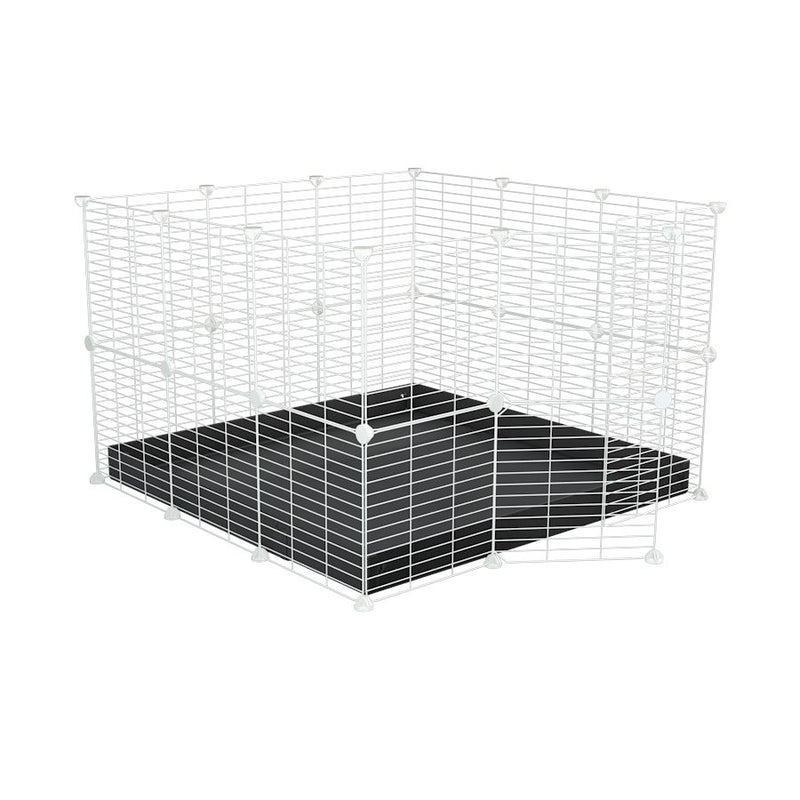 A 3x3 C and C rabbit cage with safe baby proof white grids black coroplast by kavee UK