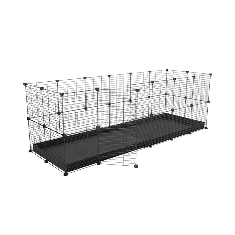 A 6x2 C and C rabbit cage with safe small size hole baby grids and black coroplast by kavee UK