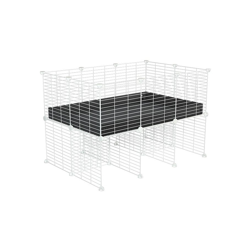 a 3x2 CC cage for guinea pigs with a stand black correx and 9x9 white grids sold in Uk by kavee