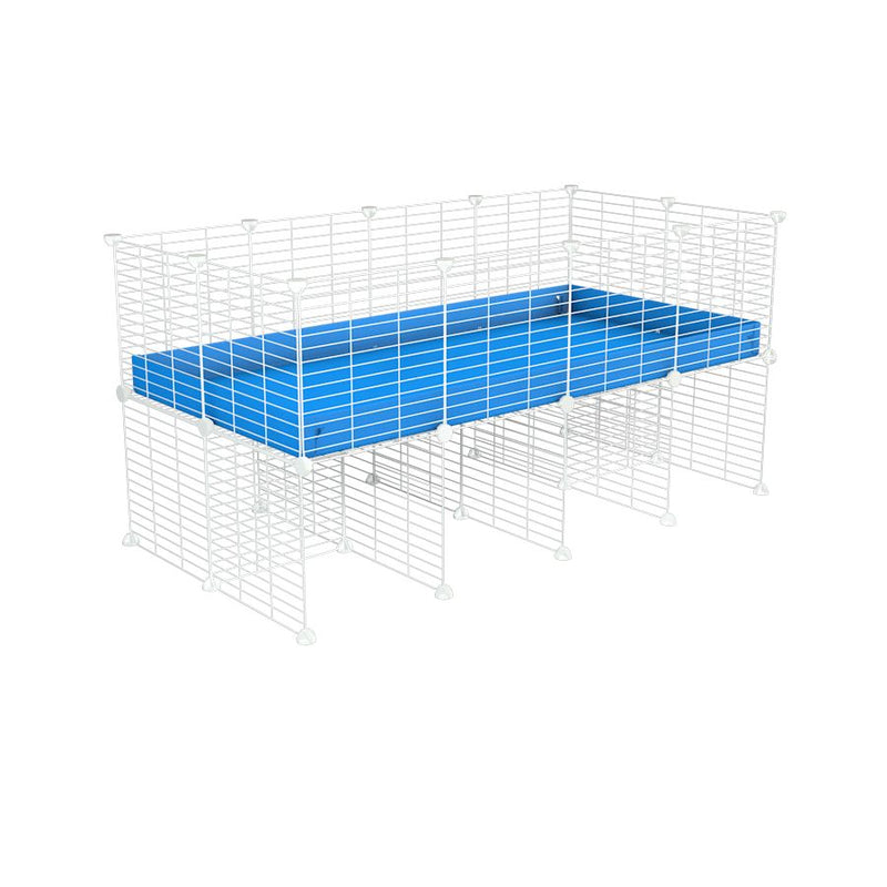a 4x2 CC cage for guinea pigs with a stand blue correx and 9x9 white grids sold in Uk by kavee