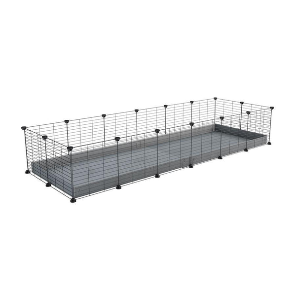 A cheap 6x2 C&C cage for guinea pig with grey coroplast and baby grids from brand kavee