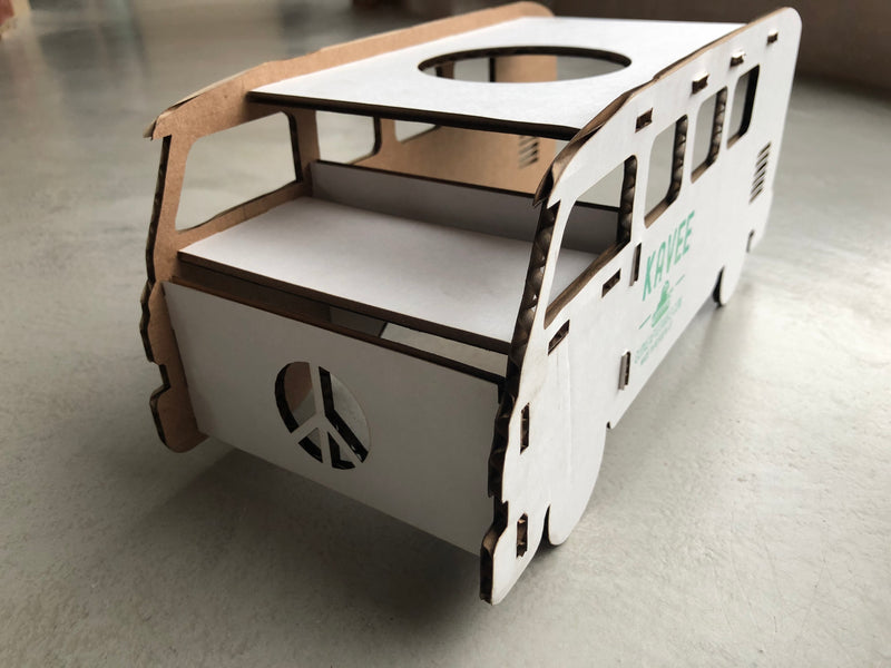 cardboard hippy bus van car guinea pig hidey toy chew kavee UK